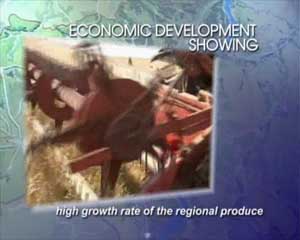 Saratov economic development showing. Positive growth rate of the regional produce.