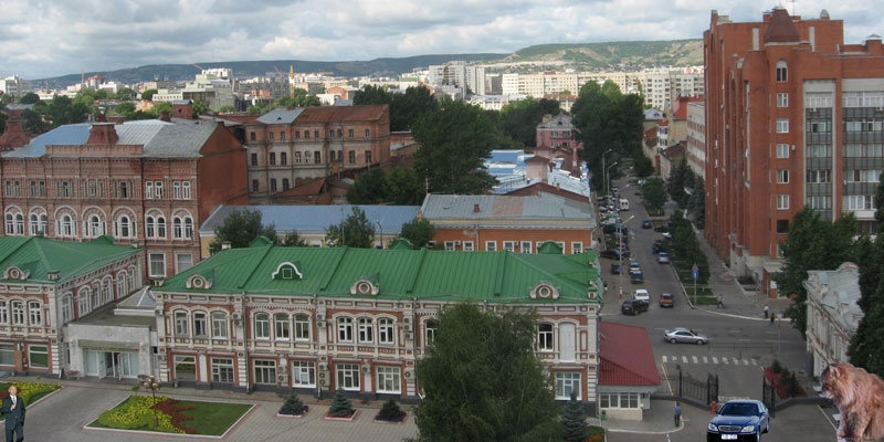 View to Saratov from the window of president department.