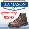 B.A. Mason. Steel toe boots.