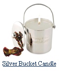 Silver bucket candle