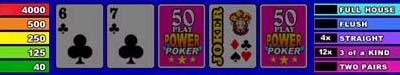 Double joker 50 play power poker.