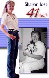 Nutri System. Sharon lost 41 lbs.