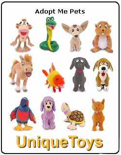 Unique Toys for children and collectors. Adopt me pets.