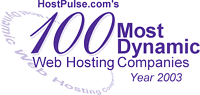 Host Pulse. 100 most dynamic web hosting companies year 2003.