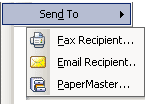 Send faxes with eFax Messenger.