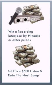Win a recording interface by M-Audio or other prizes.