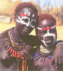 Ethiopia. Karo girls.