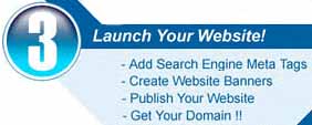 Launch your website. Add search engine meta tags. Creat website banners. Publish your website. Get your domain.